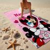 Custom Name Ultra-Soft Beach Towel with Mickey Minnie Theme,Ideal for Pool - Camping, Diving - Perfect Travel Essential, Vibrant Beach Towel.