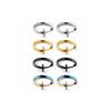 Anneaux d'Oreilles Style Coréen Sans Perçage, Clips d'Oreilles en Acier Inoxydable, Clous Tendance en Acier Titane pour Femmes & Hommes