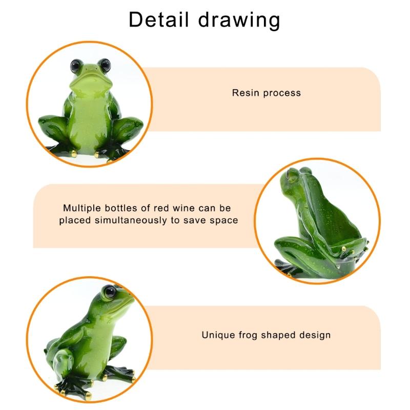 Space Saving Frogs Sculpture Wine Bottle Stand Convenient Wine Rack with Playful Frogs Playful Wine Bottle Holder