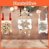 Delightful White And Brown Snowflake Wooden Sled Ornament For Elegant Christmas Decorations