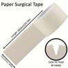 4 Rolls Paper First Aid Surgical Tape: 1" X 10 Yards, Lightweight, Breathable, Microporous, Self-Adhesive, Latex-Free, Hypoallergenic