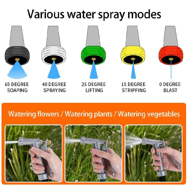 Versatile 5 Inch Zinc Alloy Garden Spray Guns Nozzle With Antislip Grip For Reliable Plant Watering And Vehicle Cleaning