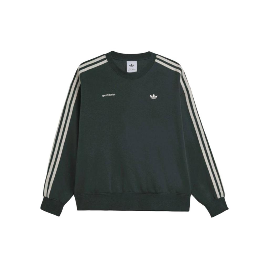 adidas x Sporty & Rich Womens Sweatshirt Shadow Green Women Streetwear JN5320