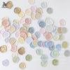 18pcs Bag Vintage Sticker Wax Stamp Seal Sticker for DIY Decorative Scrapbook Wedding Envelope Candy Color Sticker for Student