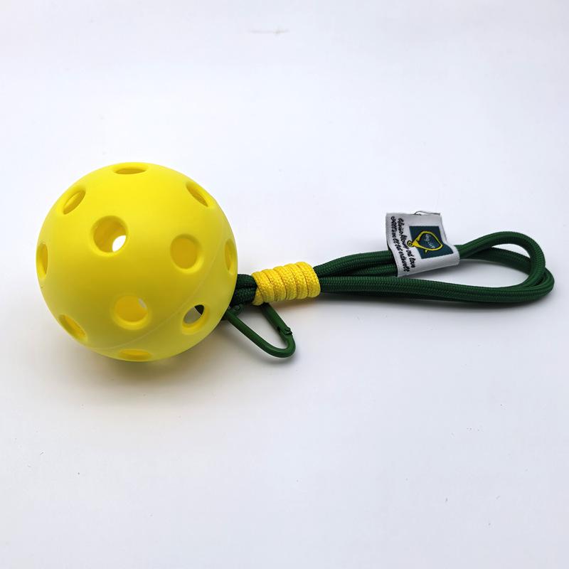 

Креативна металева брелок-ракетка для піклболу, барвисті брелоки з порожнистою кулькою для гольфу, подарунок для фанатів дінкболу на вечірку, підвіска для подарункового пакета жовтий