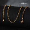 50cm Nuova Moda Catena in Acciaio Inossidabile 1,2-3mm Colore Argento Oro Rosa Collana Gioielli Placcatura Sottovuoto Accessori Choker Collare