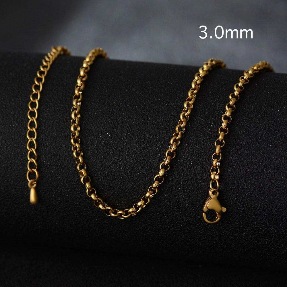 50cm Nuova Moda Catena in Acciaio Inossidabile 1,2-3mm Colore Argento Oro Rosa Collana Gioielli Placcatura Sottovuoto Accessori Choker Collare
