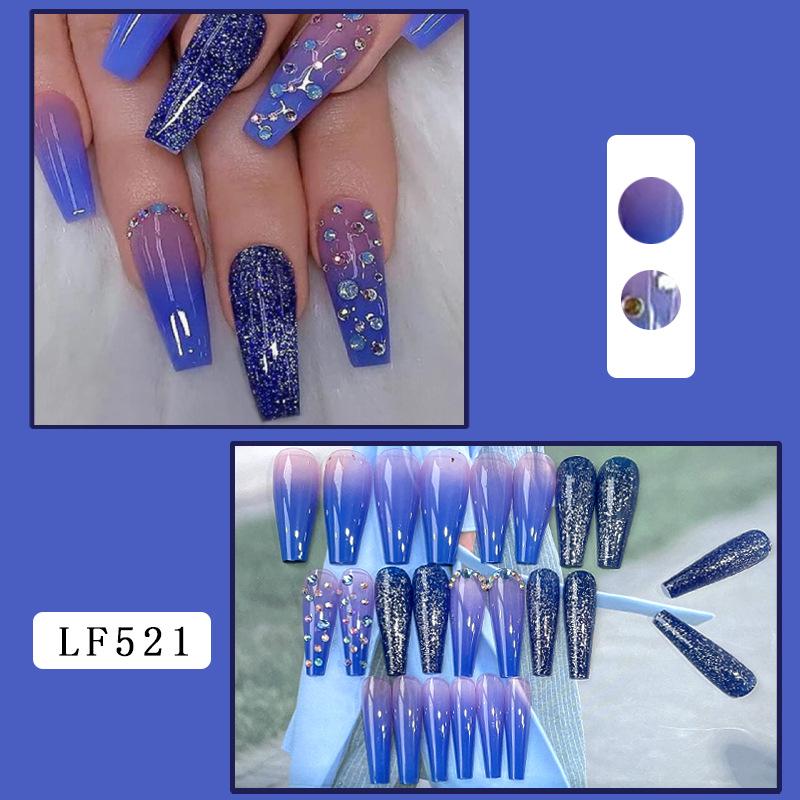 

24 шт. Френч-пресс на ногтях Короткие квадратные красно-коричневые акриловые накладные ногти с золотыми блестками Дизайн накладных ногтей Глянцевые искусственные ногти для женщин и девочек