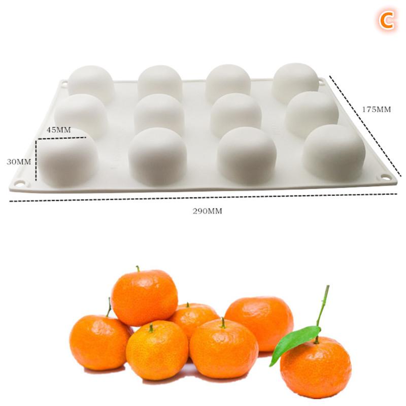 Durable Silicone Orange Fruit Mold Cake and Jelly Pan with Multiple Cavities Reusable Mould for Baking Treats in Any Kitchen