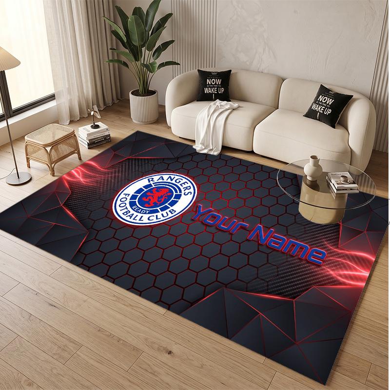 Personalized Crystal Velvet Carpet Rangers FC Pattern Non Slip Floor Rug