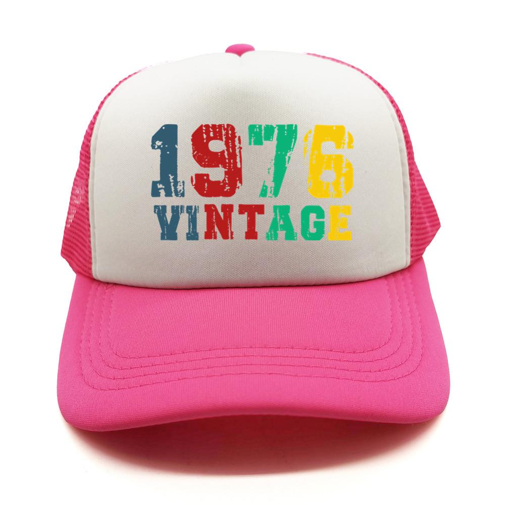 Made In 1976 Trucker Cap Unisex Birthday Gift Dad Hat Baseball Cap Unisex Outdoor Mesh Net Caps