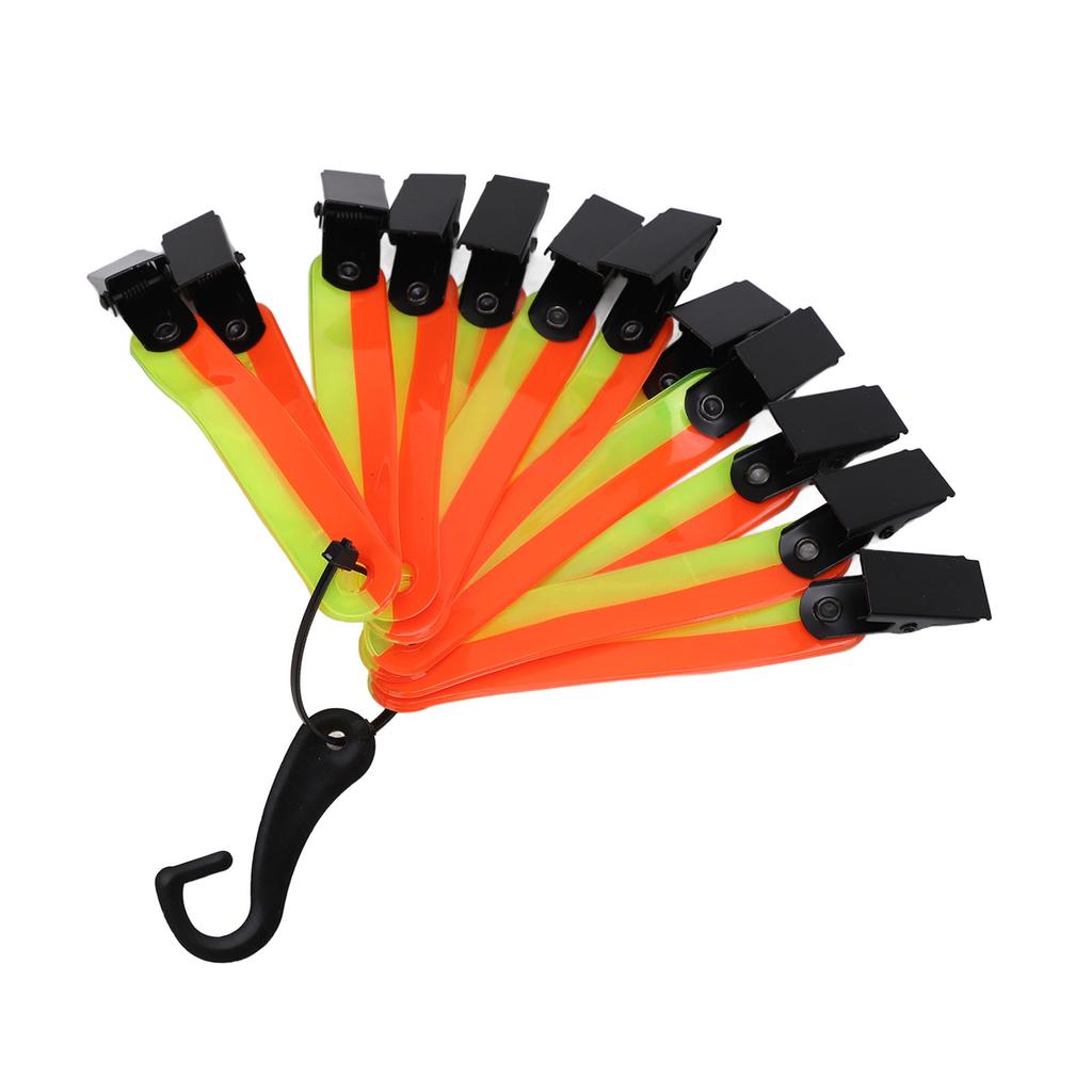 12PCS High Visibility Trail s with Clips Reflective Tree Tacks for Hiking Hunting Outdoor