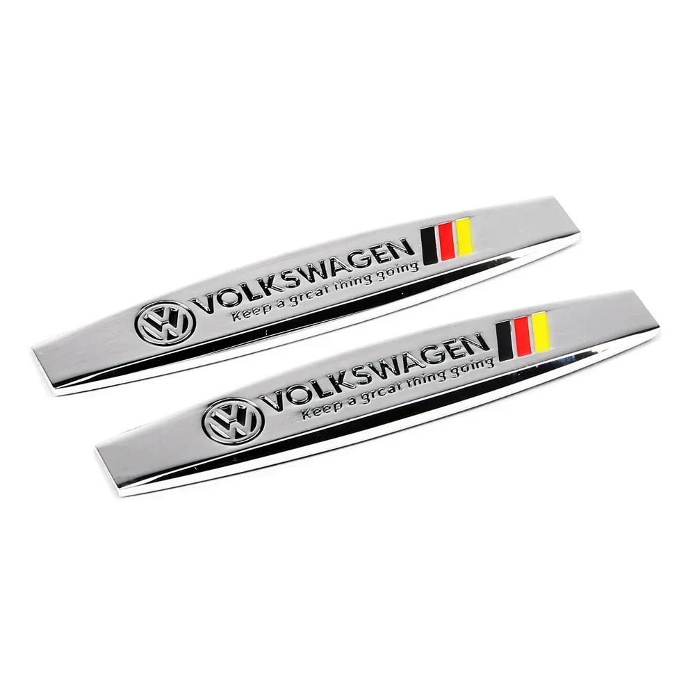 Pentru VOLKSWAGEN VW 2 buc. Autocolant Lateral Aripă Mașină Emblema Spate Decal pentru Volkswagen Touareg Passat Beetle Sharan Tiguan Caddy Jetta