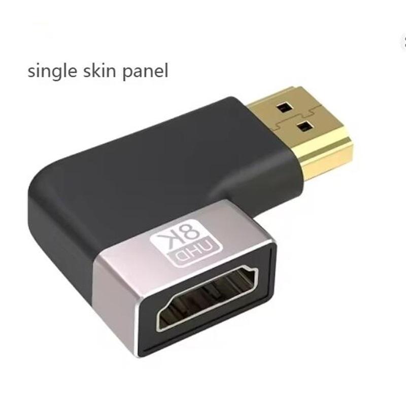 Adaptateur 8K HDMI-Compatible Coudé Latéral 90 Degrés Adaptateur 90 Degrés Angle Droit Adaptateur 270 Degrés Connecteur d'Extension HDMI Mâle vers Femelle