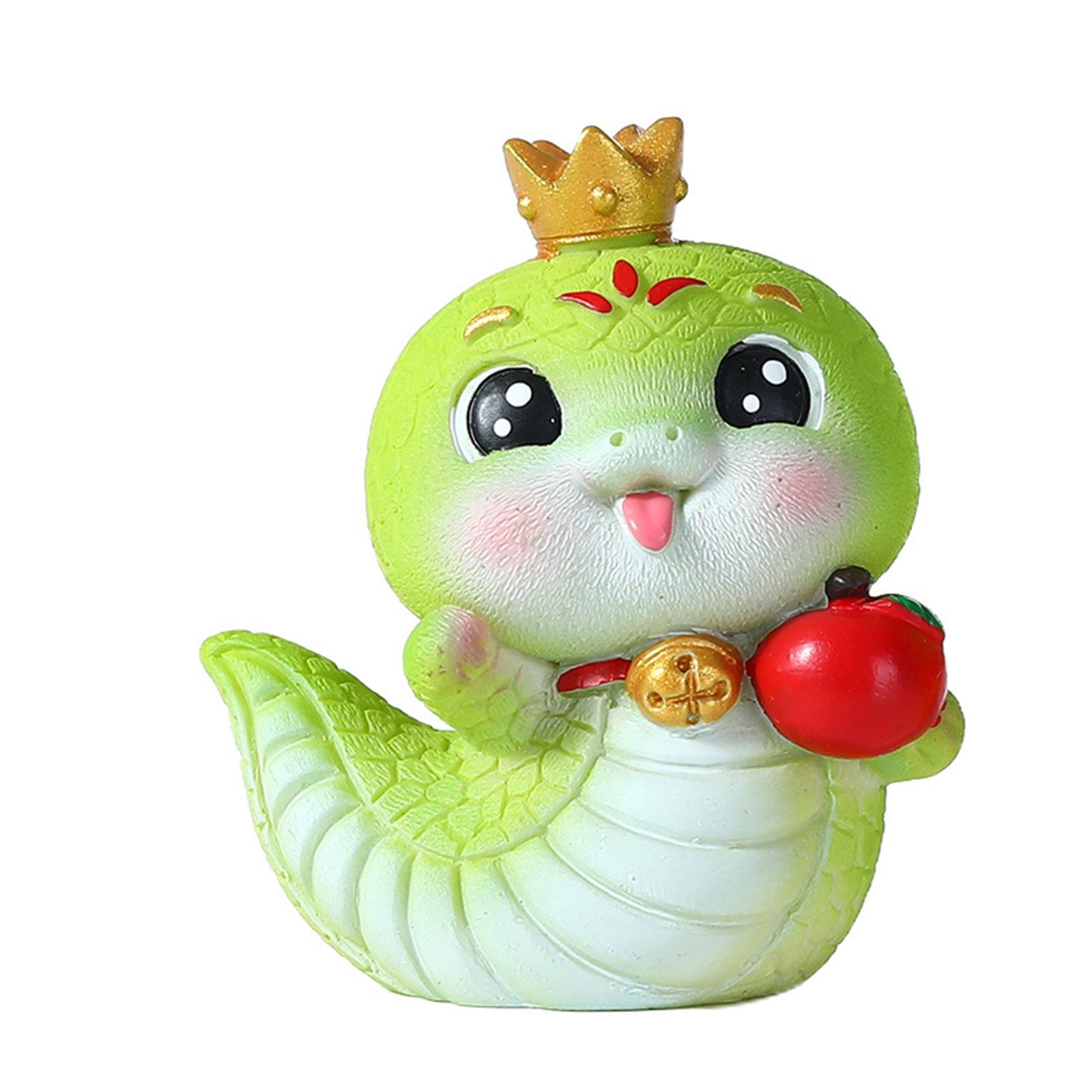 

Китайский Зодиак Год Змеи Украшение для дома Цветочная ваза Статуэтки змеи для процветания Ремесло из смолы Мультяшные декоры H