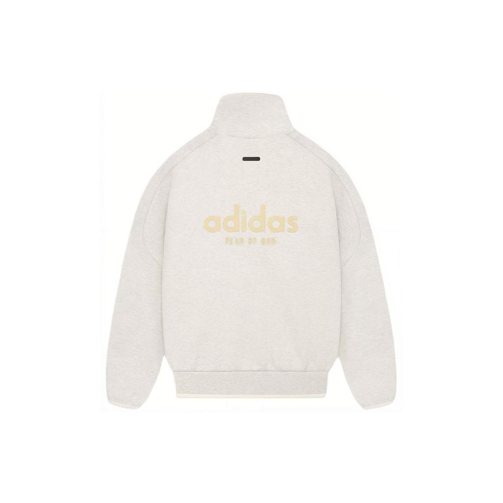 adidas X Fear of God Athletics Heavy Fleece Track Jacket Oatmeal Unisex Outerwear White IW8920