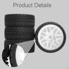 4 Pieces RC Wheels Tires inch Diameter Model DIY Spare Parts Modified Easy Installation