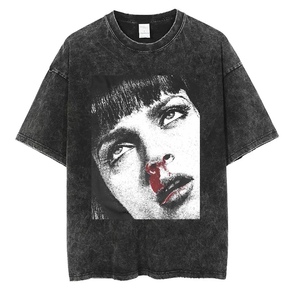 Hattori Hanzo ČERVENÉ Meče a Sushi Kill Bill Okinawa Japonsko Tarantino Vintage Prané Trička Pánské Dámské Ležérní Retro Streetwear