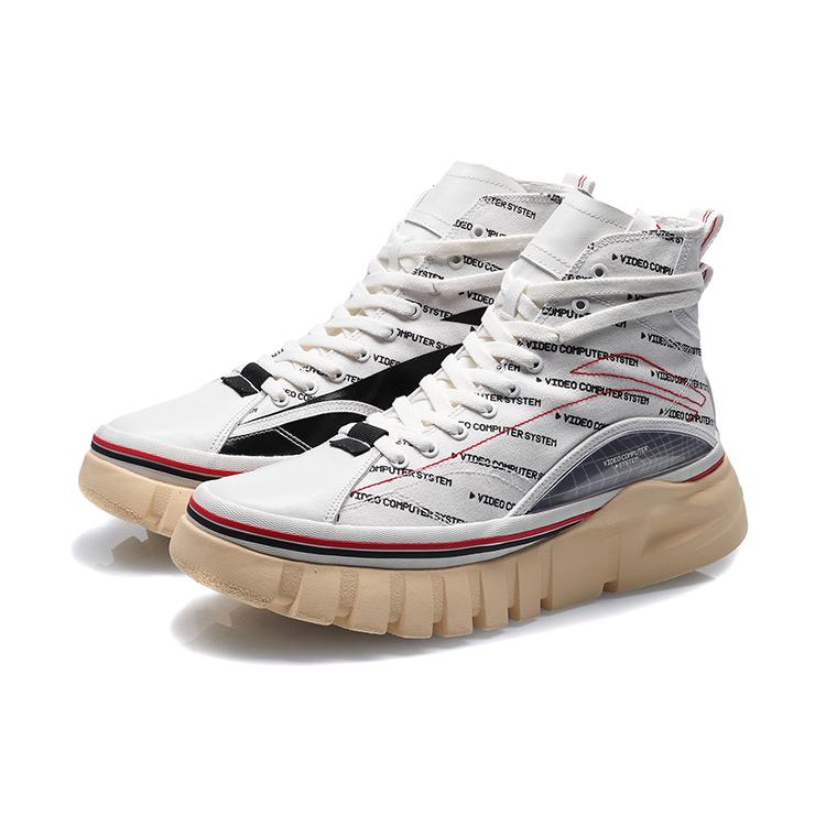 Li Ning Boot Textile, TPU Slip Resistant, Abrasion Resistant, Breathable High top Casual Shoes Women's White Black AGCP388-15