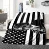 1Pc American Flag Fashion Blanket Soft Throw Blanket For Home Bedroom Bed Sofa Travel Office Solid Christmas Blanket