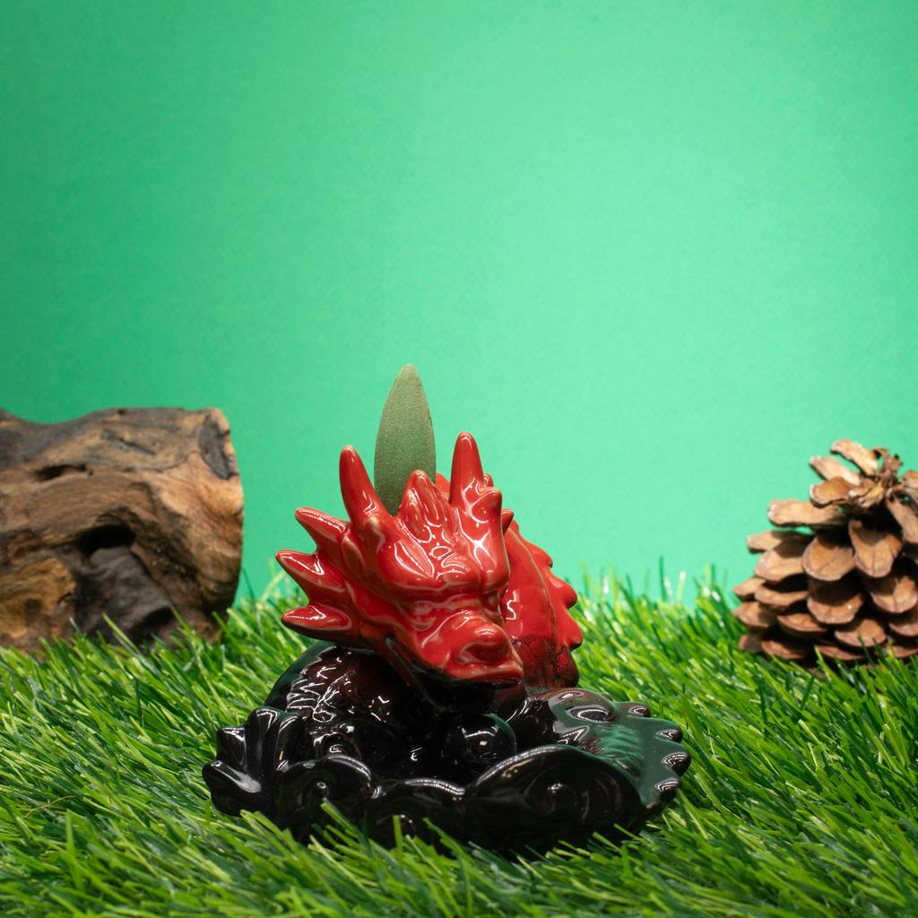Backflow Incense Burner – Small Red Dragon