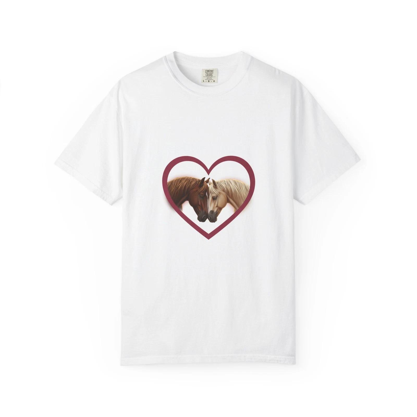 Horses in Heart Children s Children s T Children s T-shirt | Horse Couple Graphic Tee 140