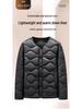Men's Lightweight V-Neck Down Jacket - Warm, Simple, Thin, Portable, Winter White Duck Down