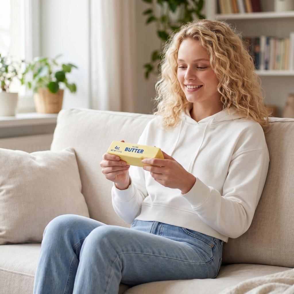 Butter Stick, langsam aufsteigender Stressabbau, Silikon - Spielzeug, sensorisches Spielzeug mit Butterduft
