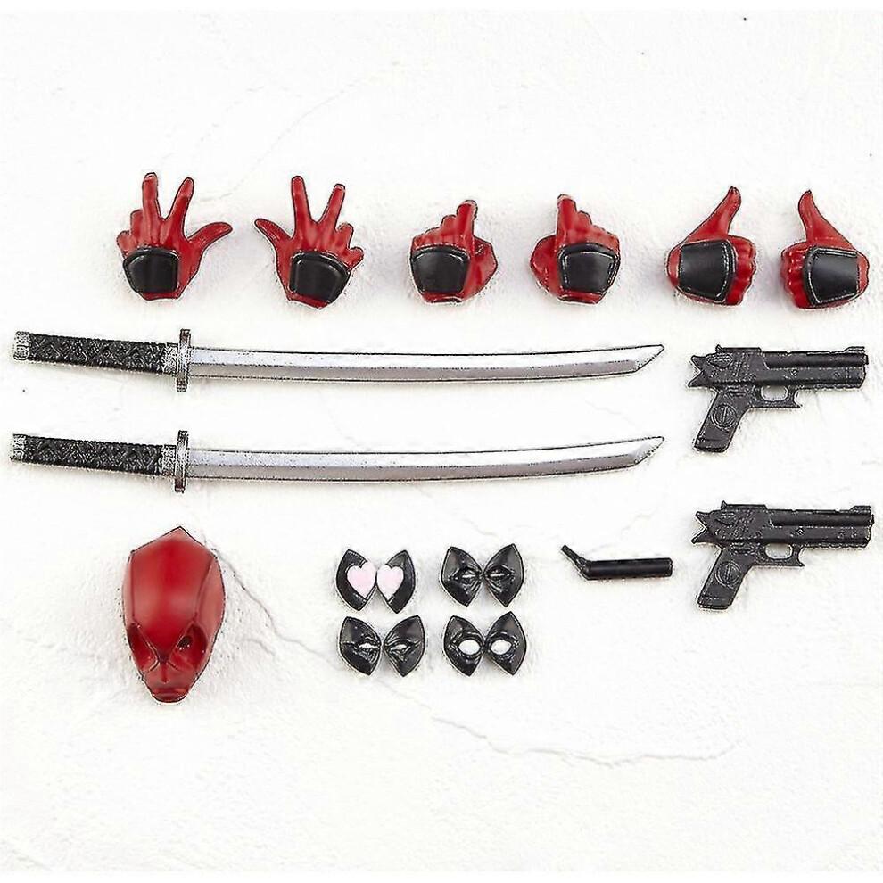 Deadpool Action Figure, Removable And Replaceable Face, Collectible Model Doll Figure Toy Desktop Ornaments Decoration Gift