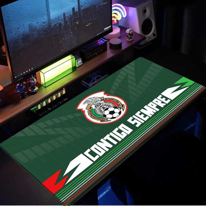 Mexico Football Emblem mouse pad, rubber base, esports desk mat, mouse pad for gamers and office use, gaming desk , easy to clean mat