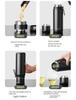 FANJANE Large Capacity Insulated Cup Coffee Tea Thermos Bottle for Men Female Tea Infuser Water Separation Outdoor Water Cup