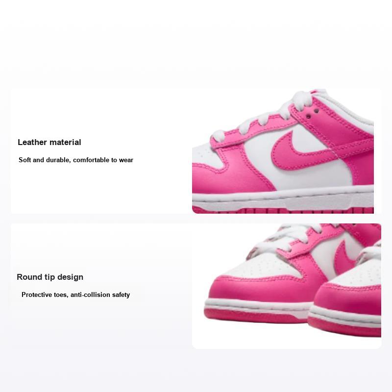 Nike Dunk Low PS Laser Fuchsia Kids Sneakers Pink White FB9108-102 33.5