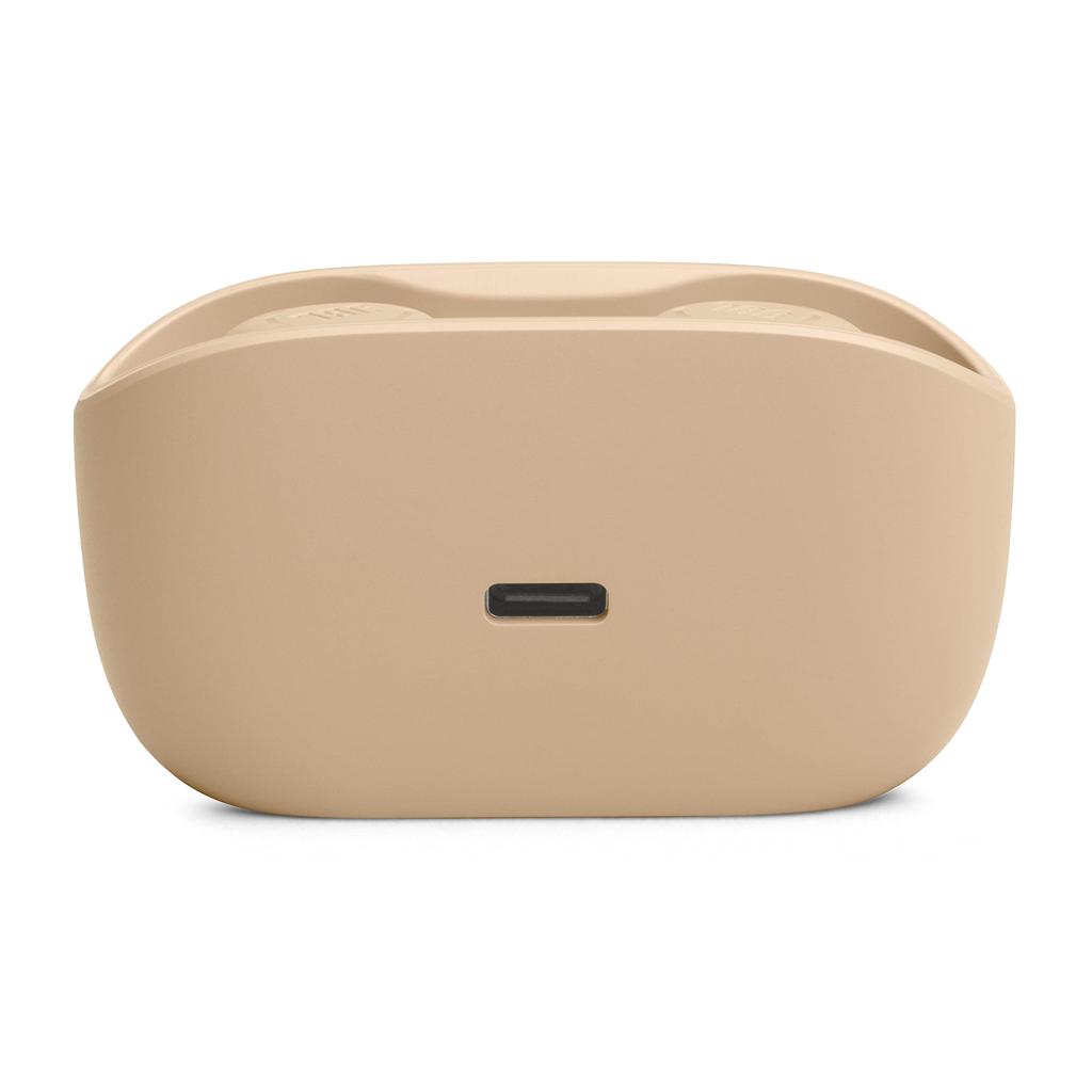 JBL WAVE BUDS True Wireless Earbuds, Bluetooth, IP54 Waterproof and Dustproof, App Compatible, USB Type-C, Beige, JBLWBUDSBEG, Small