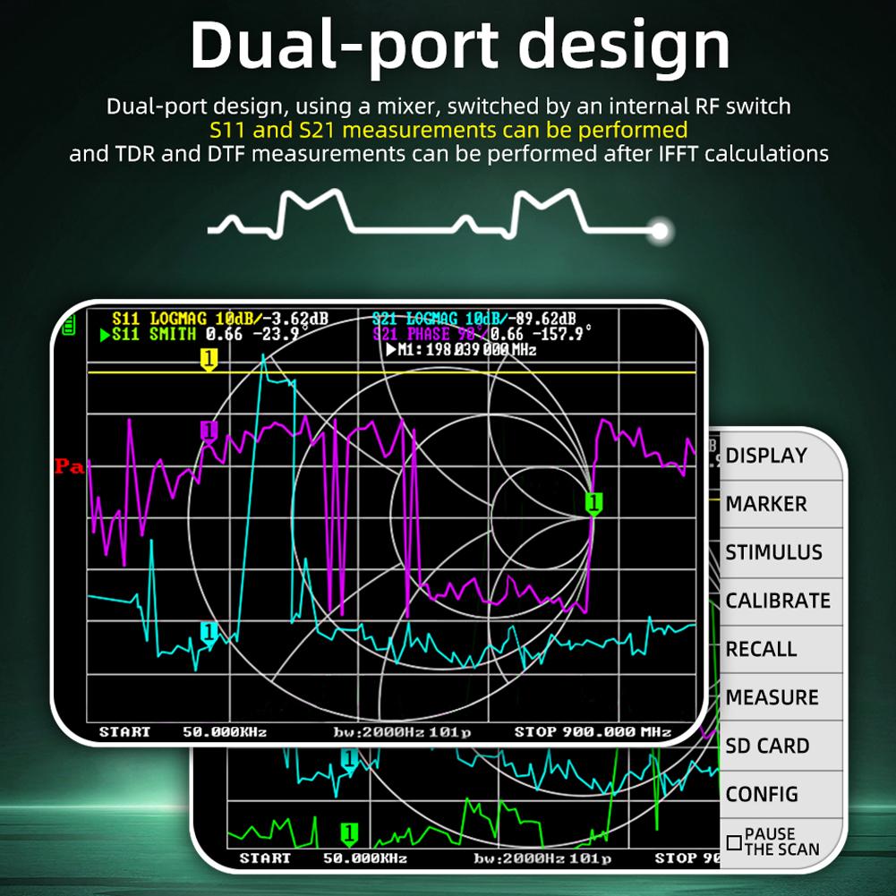 Handheld Portable Vector Network Analyzer Multifunctional HF VHF Ultrahigh Frequency Analyzer with