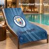 Custom Text Manchester City Print Beach Towel Large Towel For Home Bathroom Beach