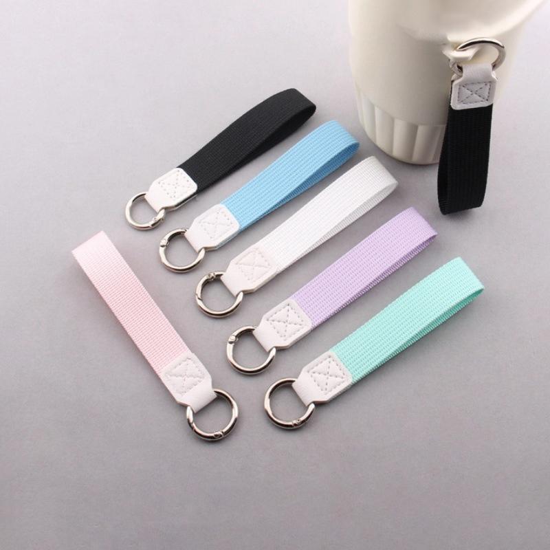 Portable Canvas Key Ring Lanyard Fashion Weave Strap Pendant for Bag Car Key Decor Teen Daily Commute Accessories