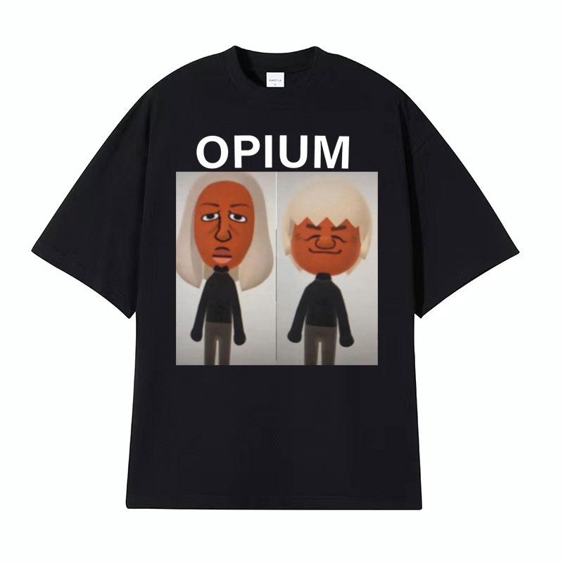 Rapper Narcissist Opium Carti Ken Carson Graphic T Shirt Men Women Harajuku Hip Hop Tshirts Fashion Oversized Cotton Tshirt Y2k