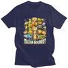 Italienisches Brainrot Meme Charaktere Design T-Shirts 100% Baumwolle T-Shirts Shirt Streetwear Rundhals T-Shirt Lässige Kurzarm T-Shirts