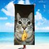 Gatto meme divertente cartone animato carino gattino astratto Asciugamani da spiaggia morbidi Asciugamano da piscina ad asciugatura rapida per Viaggio Palestra bagno Spa Campeggio sport Regalo