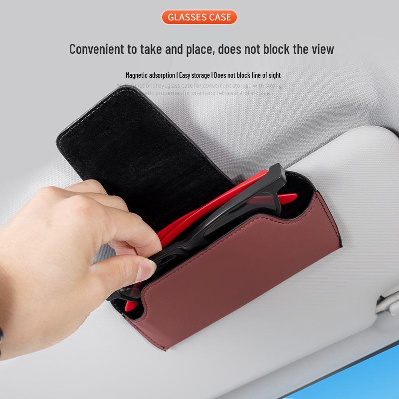 Magnetic Car Sunglasses Holder & Sun Visor Clip