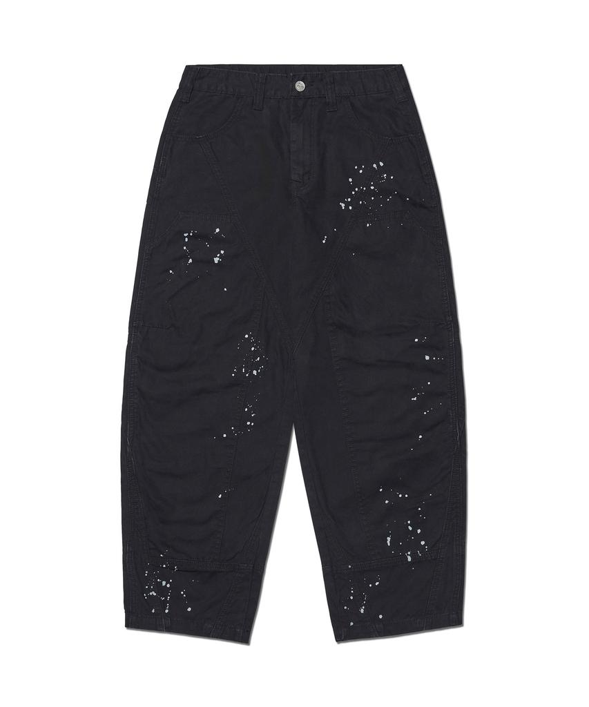 Nomaenyueol Painted Double Knee Pants - Washed Black