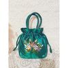 Ethnic style handmade embroidered bag wedding candy handbag middle-aged and elderly shopping mobile phone change bag mini handbag