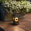 Takasho Solar Light Outdoor Alice Silhouette Lantern Black Garden Light Outdoor Indirect Lighting Waterproof Alice in Wonderland Resin/Glass/Steel TA-