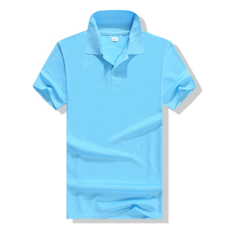 Custom Print Polo Shirt Short Sleeve Cotton Blend T-Shirt Men Women Casual Work Uniform