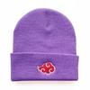 Unisex Cloud Pattern Knit Hat - Warm Anime Wool Hat for Autumn & Winter