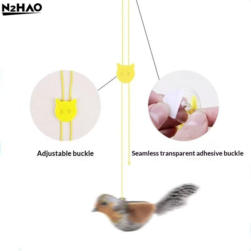1/2/3PC Plush Cat Toys Self-Entertainment And Relaxation Swing Toy Cat Teasing Sticks Bite-Resistant Realistic Bird Pet Toy Cats