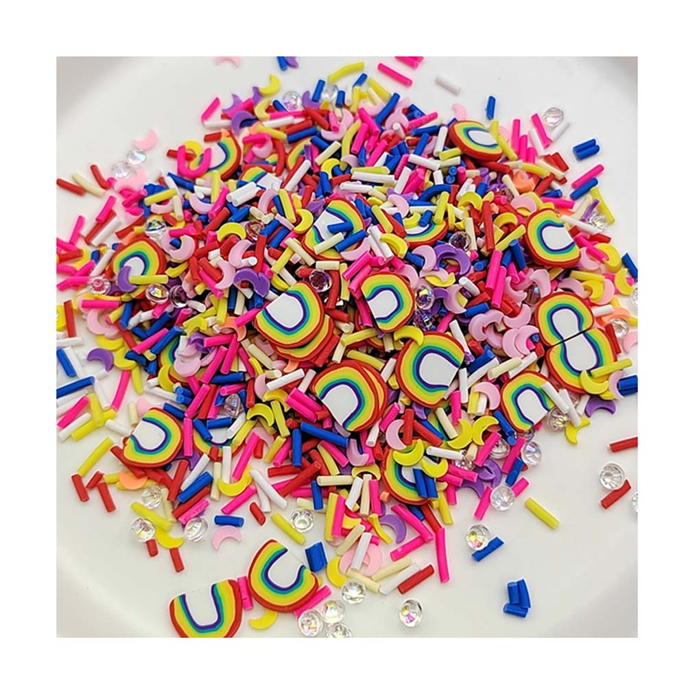 Hot Selling 500g Valentine's Day Hot Clay Slices Lovely Heart Bat Flowers Sequins Polymer Clay Sprinkles for Nail Art Supplier