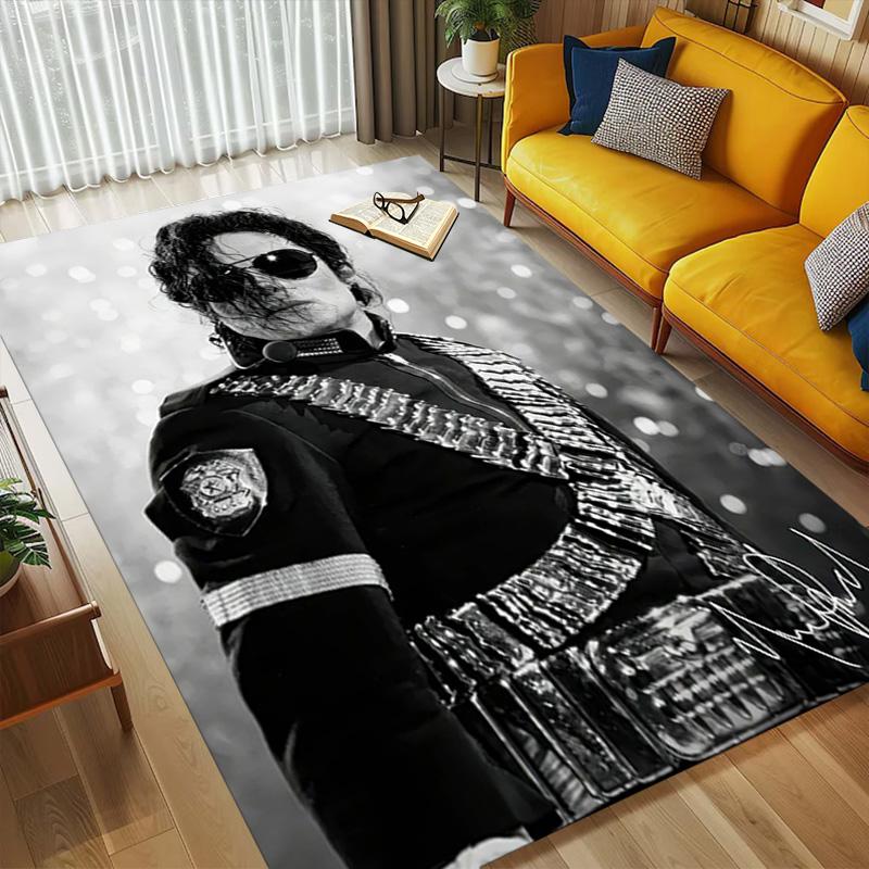 Michael Jackson Living Room Nonslip Area Rug Soft Carpet For Bedroom Gameoom Playroom Sofa Office Home Decor Doormat