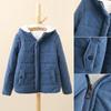 Women's Thick Fleece Lined Winter Jackets Zipper Closure Hip Length Short Coat