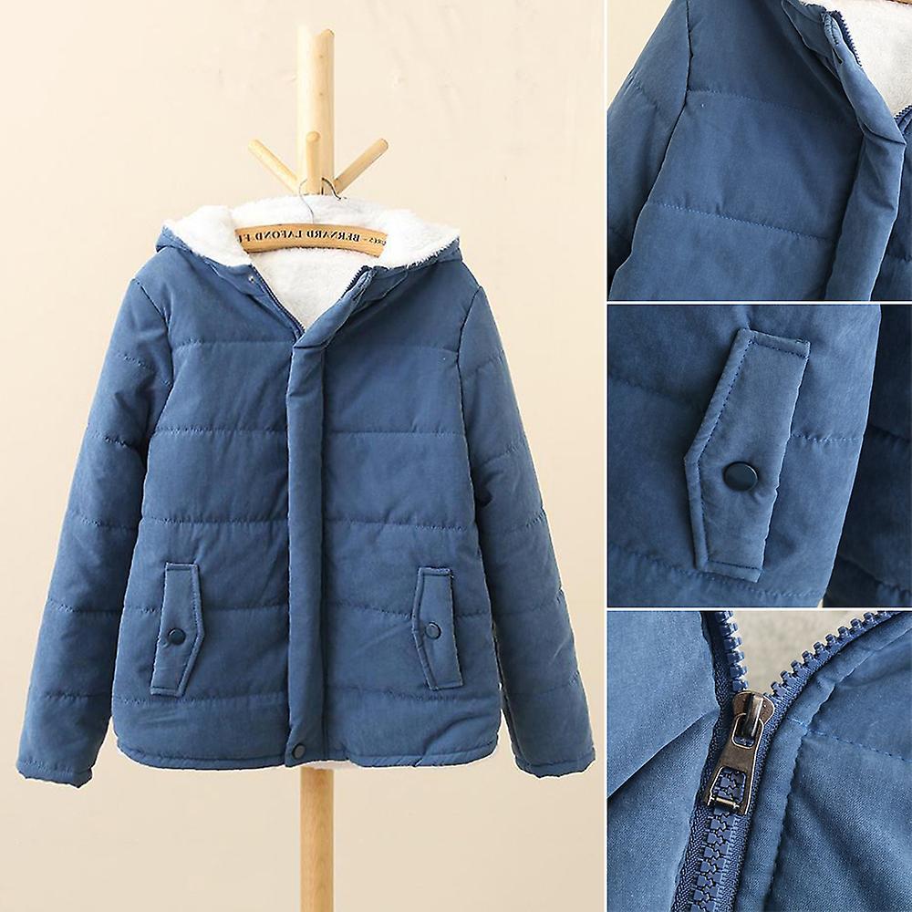 Women's Thick Fleece Lined Winter Jackets Zipper Closure Hip Length Short Coat